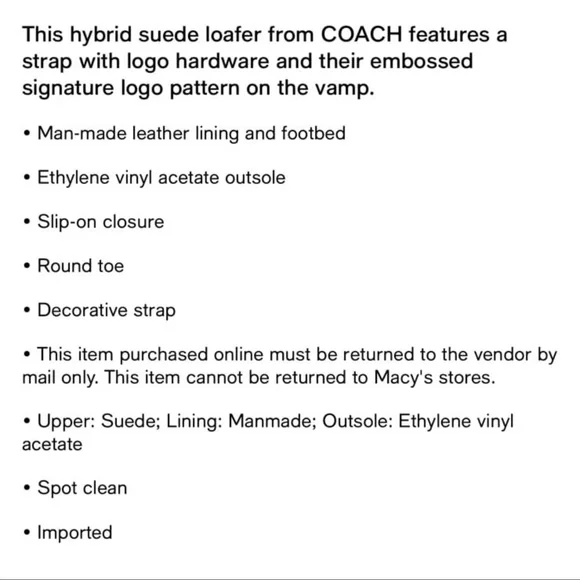 Coach Cream Loafers with Signature Pattern - Picture 10 of 10